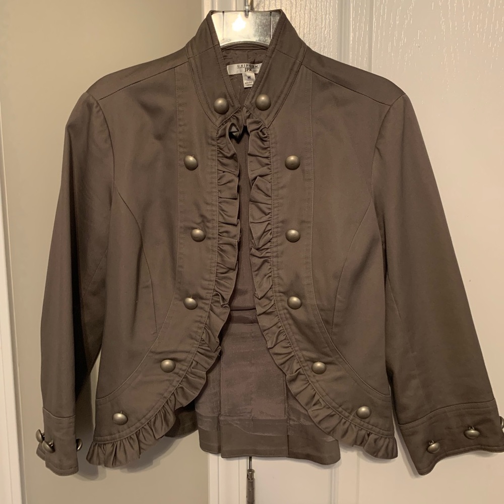 Grey Open Front Jacket